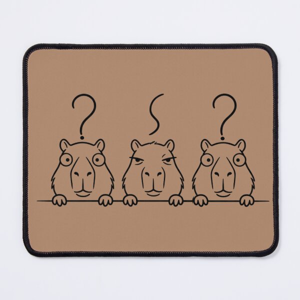 Item preview, Curious Confused Frustrated Capybaras Capybara Fan designed and sold by Covent Vaughn.