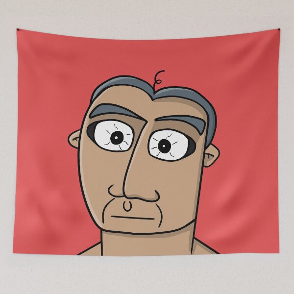 Item preview, Wide-Eyed Minimalist Portrait designed and sold by shopdiego.