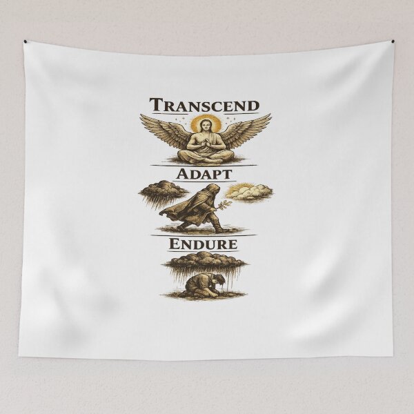 Item preview, Transcend Adapt Endure Stoic Resilience Design designed and sold by Dresut.