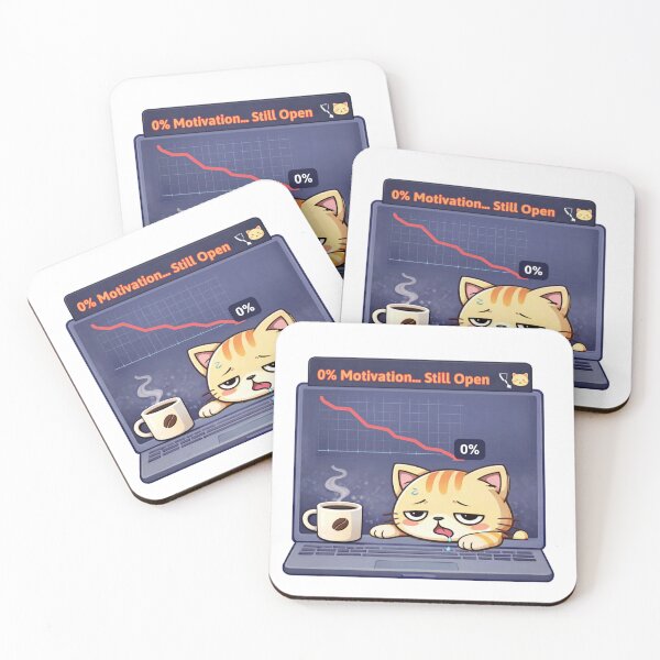 Item preview, Still Open with 0% Motivation ??? designed and sold by Kawaii Cosmos Cats.