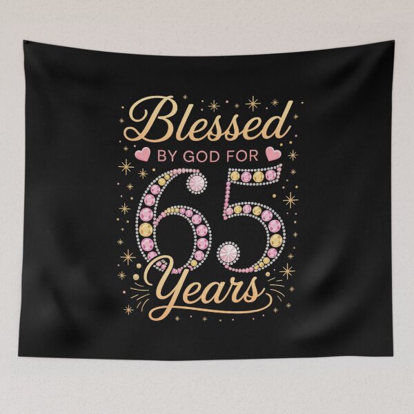 Item preview, Womens Blessed By God For 65 Years Old 65th Birthday Party designed and sold by fferomananul.