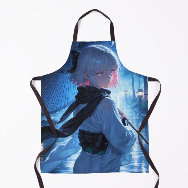 Item preview, Okita Souji Sakura Saber Fate Grand Order Anime Girl Rain Umbrella Path designed and sold by Tokyonomad.