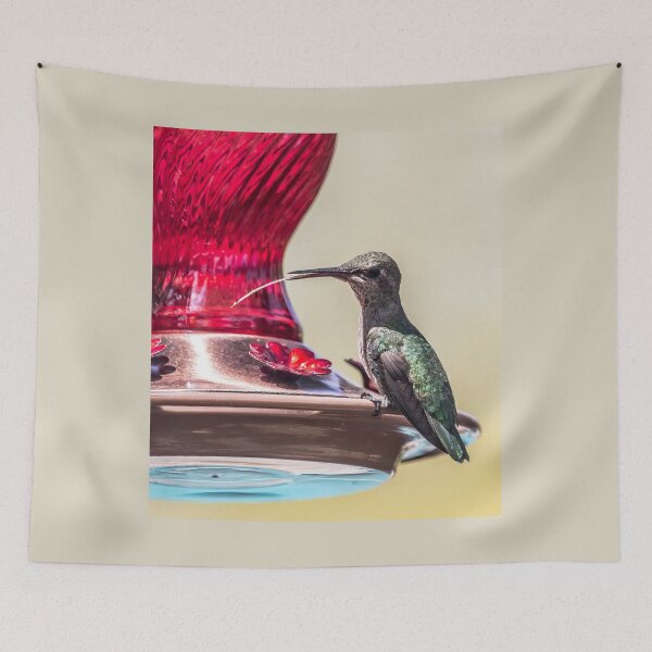 Item preview, Anna's Hummingbird With It's Tongue Out designed and sold by CarolM.
