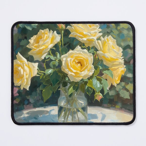 Item preview, Vase of Yellow Roses Impressionism designed and sold by SeaStarAlex.