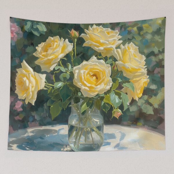 Item preview, Vase of Yellow Roses Impressionism designed and sold by SeaStarAlex.