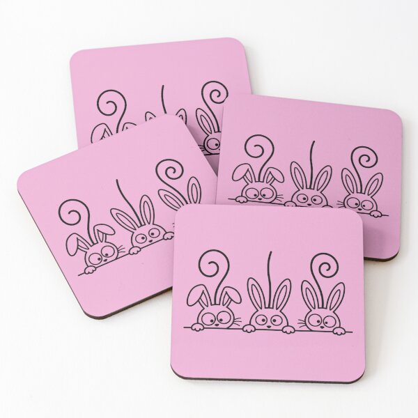 Item preview, Cute Peeking Bunnies Rabbit Animal Pet Lovers Design designed and sold by Covent Vaughn.
