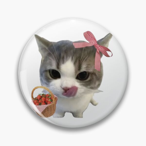 Item preview, cottagecore strawberry coquette kitty designed and sold by menheraaudino.
