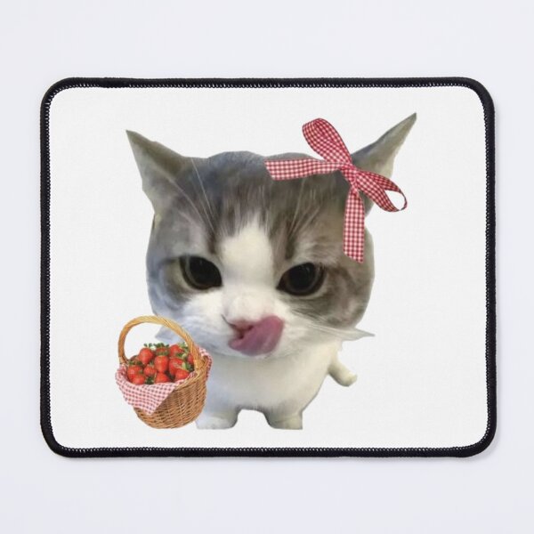 Item preview, cottagecore strawberry coquette kitty designed and sold by menheraaudino.