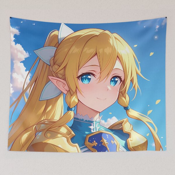 Item preview, Leafa Sword Art Online Anime Girl Bright Fantasy Sky Armor Beauty designed and sold by Tokyonomad.