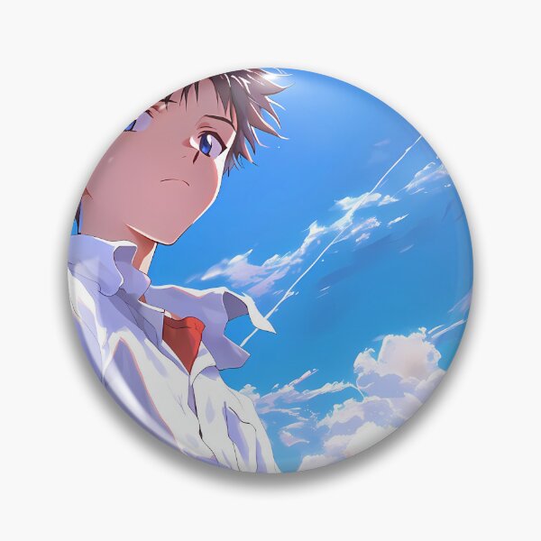 Artikelvorschau, Shinji Ikari Neon Genesis Evangelion Anime Blue Sky Reflective Youth entworfen und verkauft von Tokyonomad.