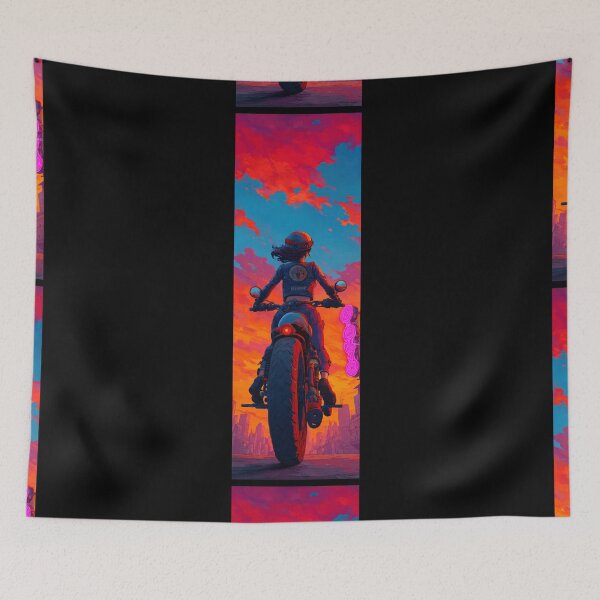 Item preview, Facing the Sunset Cloud on Motorcycle designed and sold by paulonfire.