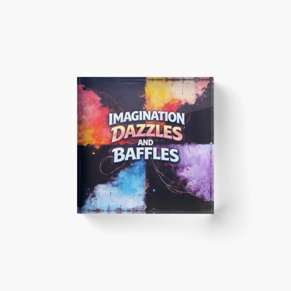Item preview, imagination dazzles and baffles colorful typographic abstract design designed and sold by SmashingDeals.