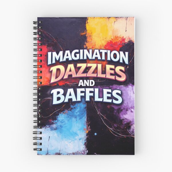 Item preview, imagination dazzles and baffles colorful typographic abstract design designed and sold by SmashingDeals.