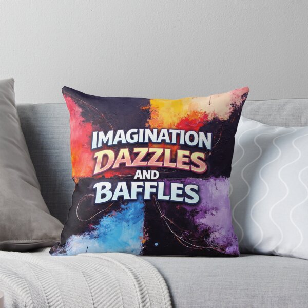 Item preview, imagination dazzles and baffles colorful typographic abstract design designed and sold by SmashingDeals.