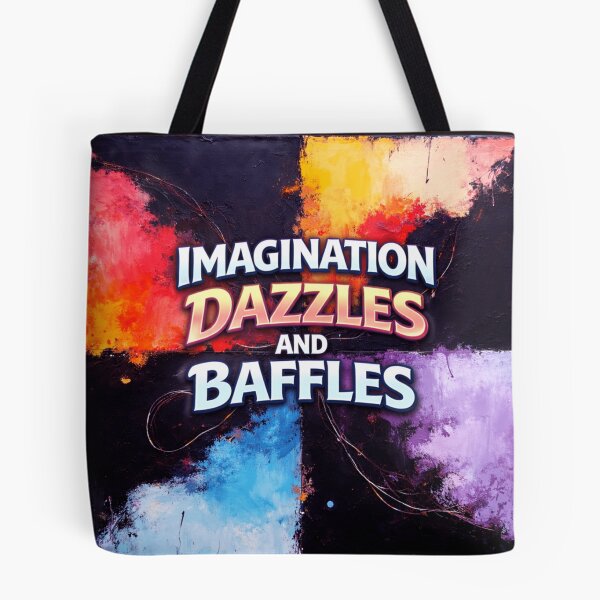 Item preview, imagination dazzles and baffles colorful typographic abstract design designed and sold by SmashingDeals.