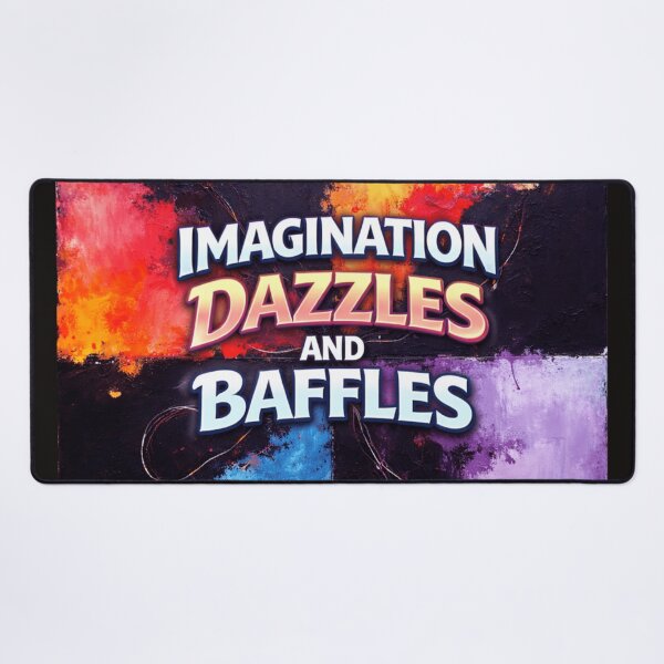 Item preview, imagination dazzles and baffles colorful typographic abstract design designed and sold by SmashingDeals.