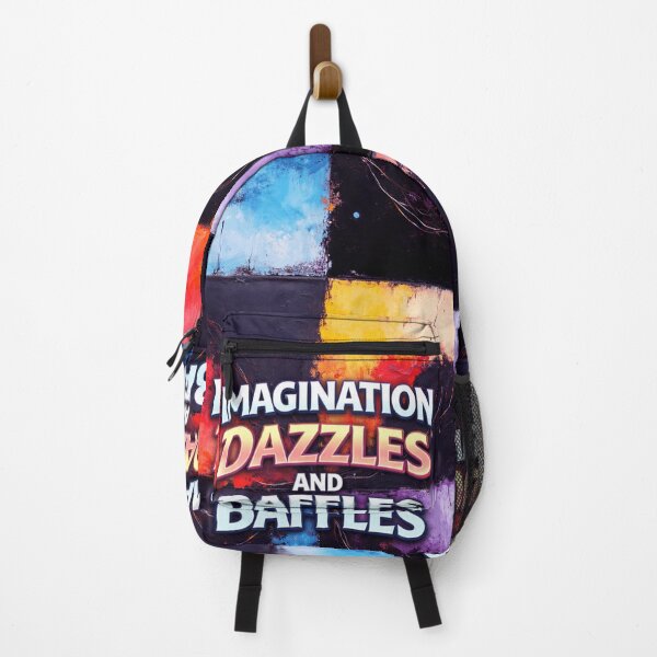 Item preview, imagination dazzles and baffles colorful typographic abstract design designed and sold by SmashingDeals.