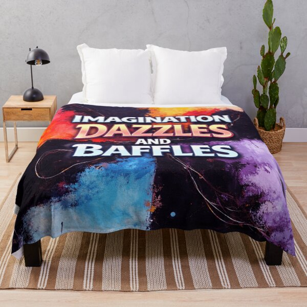 Item preview, imagination dazzles and baffles colorful typographic abstract design designed and sold by SmashingDeals.