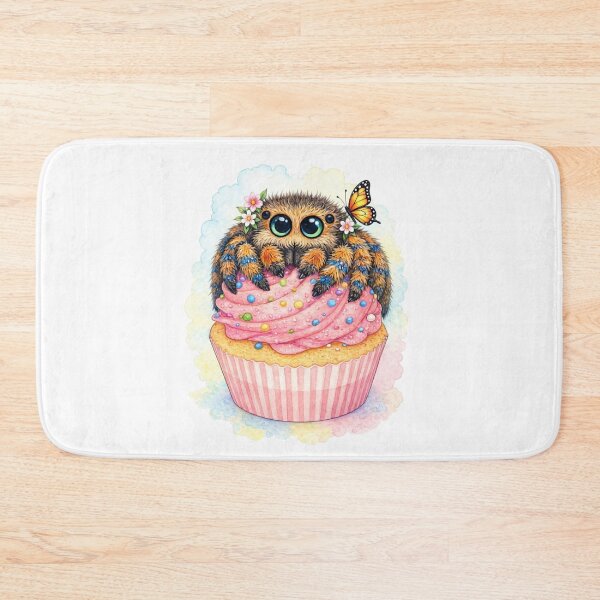 Item preview, Cute Jumping Spider Cupcake – Kawaii Dessert Animal Art designed and sold by BirdsRbeautiful.