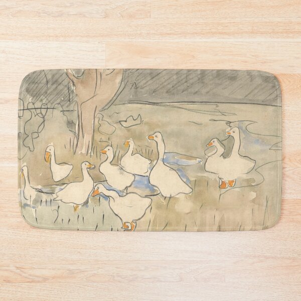 Item preview, Ducks, Soft Muted Colors, Vintage Landscape designed and sold by vintagevivian.