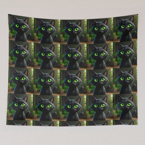 Item preview, Animated black cat designed and sold by WhelaCreativeStudio.