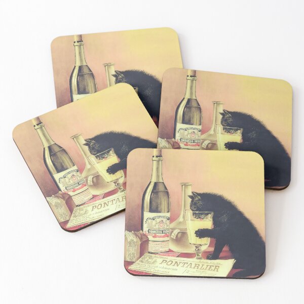 Item preview, Absinthe Black Cat Vintage Poster designed and sold by vintagevivian.