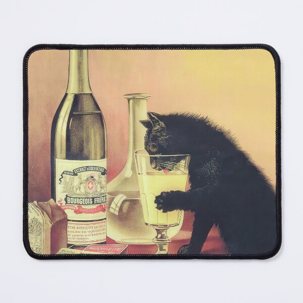 Item preview, Absinthe Black Cat Vintage Poster designed and sold by vintagevivian.