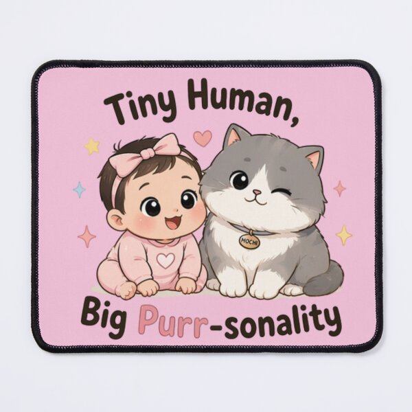 Item preview, Tiny Human Big Purr-sonality – Cute Baby Shirt designed and sold by Mojibebe.
