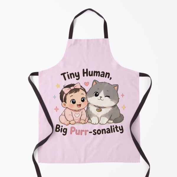 Item preview, Tiny Human Big Purr-sonality – Cute Baby Shirt designed and sold by Mojibebe.