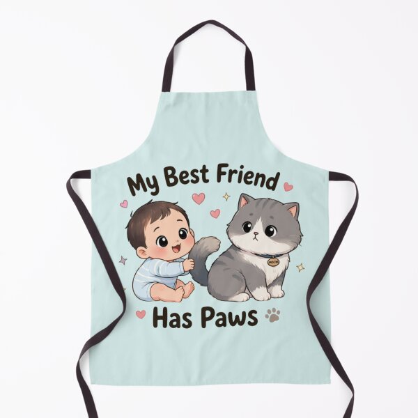 Item preview, My Best Friend Has Paws – Cute Baby & Cat Friendship Shirt designed and sold by Mojibebe.