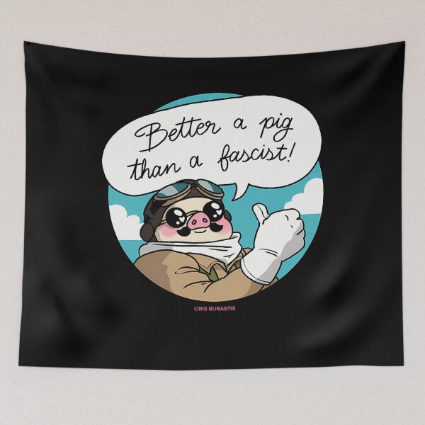 Item preview, Better A Pig Than A Fascist designed and sold by Piece-Of-Art.