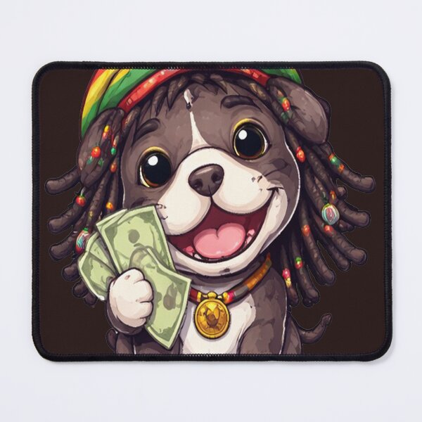 Item preview, rasta dog holding money designed and sold by raven1963.