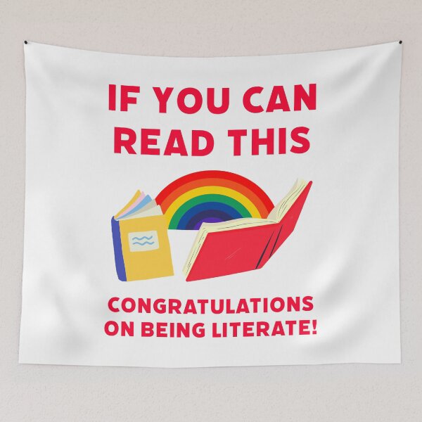 Item preview, If you can read this congratulations on being literate!  designed and sold by Rachel the Artist .