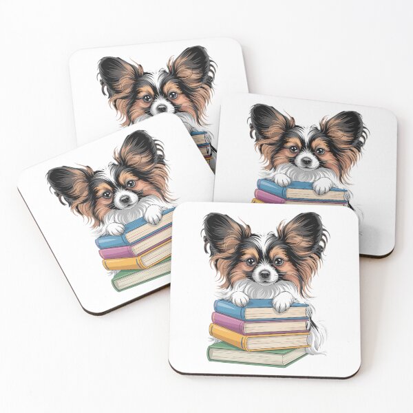 Item preview, Papillon Books Reading Dog Breed Graphic designed and sold by PunkNation-Arts.