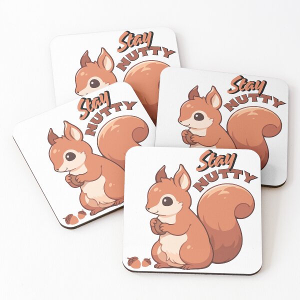 Item preview, ​Stay Nutty Cute Squirrel Holding Acorn designed and sold by Madhav Creations Studio.