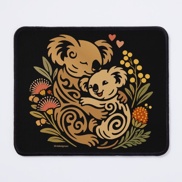 Item preview, Aussie Wildlife Mother & Joey Koala – Modern Australiana Art designed and sold by LMIdesigns.