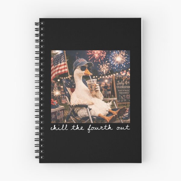 Item preview, Chill the Fourth Out, Goose 4th of July, Funny Patriotic Goose Ice Drink Coffee, Independence Day designed and sold by RamneekFraty.