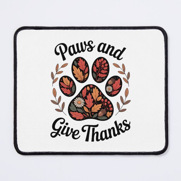Item preview, Paws And Give Thanks Dog Paw Floral Thanksgiving Day Autumn designed and sold by PunkNation-Arts.