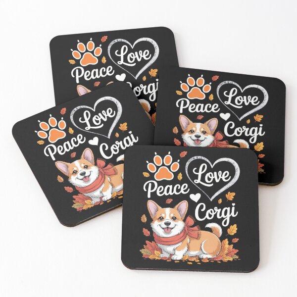 Item preview, Peace Love Corgi Corgi Dog Lover Pumpkin Fall Season designed and sold by PunkNation-Arts.
