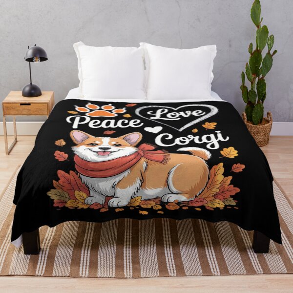 Item preview, Peace Love Corgi Corgi Dog Lover Pumpkin Fall Season designed and sold by PunkNation-Arts.