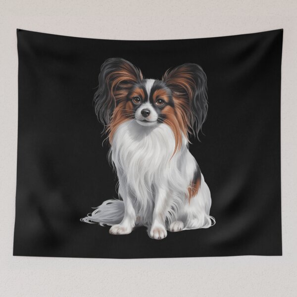 Item preview, Papillon Dog Motif Pet Art Papillon designed and sold by PunkNation-Arts.