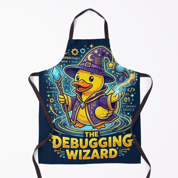 Item preview, Wizard Rubber Duck | Coder Debugging Mascot Art designed and sold by Dweeb123.