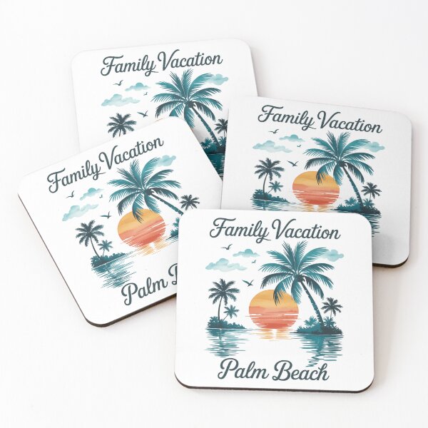 Item preview, Palm Tree Sunset Family Vacation Florida Palm Beach designed and sold by PunkNation-Arts.