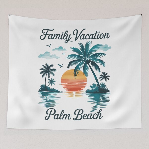 Item preview, Palm Tree Sunset Family Vacation Florida Palm Beach designed and sold by PunkNation-Arts.