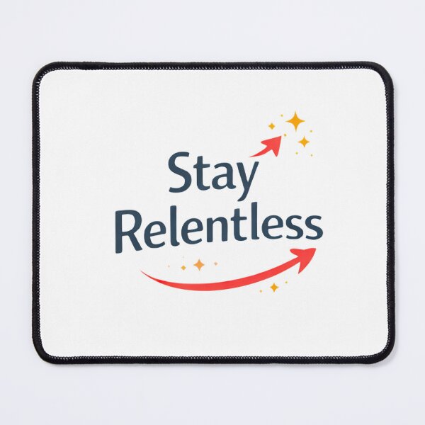 Item preview, Stay Relentless Minimal Motivational Design | Simple Gym Quote designed and sold by Lovestickerco.