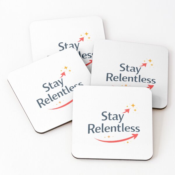 Item preview, Stay Relentless Minimal Motivational Design | Simple Gym Quote designed and sold by Lovestickerco.