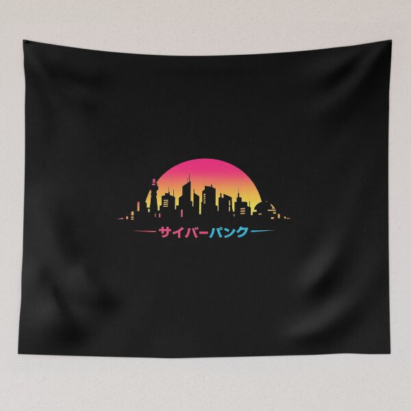 Item preview, Cyberpunk City Sunset Skyline – Retro Futuristic Japanese Neon Aesthetic designed and sold by JonelCrafts.