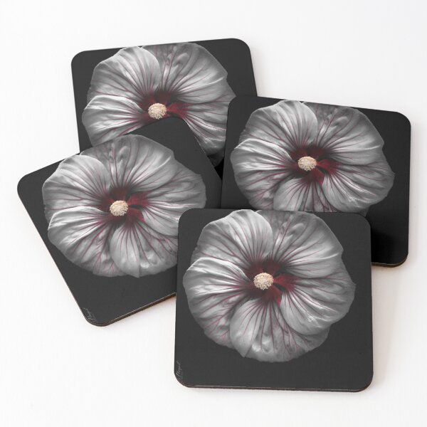 Item preview, Silver Hibiscus Bloom with Crimson Veins designed and sold by Dujosufot.