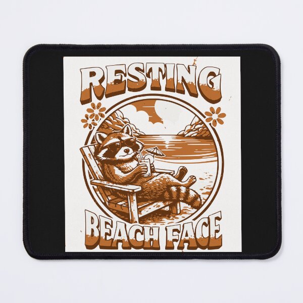 Item preview, Raccoon Relaxing Beach Vacation Summer Chill designed and sold by Tsugraf Designs.
