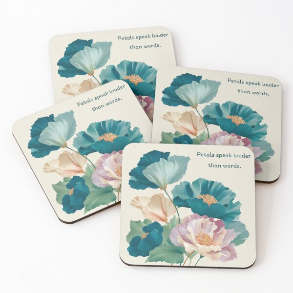 Item preview, Petals Speak Louder Than Words – Floral Typography Design designed and sold by BobaBunny76.
